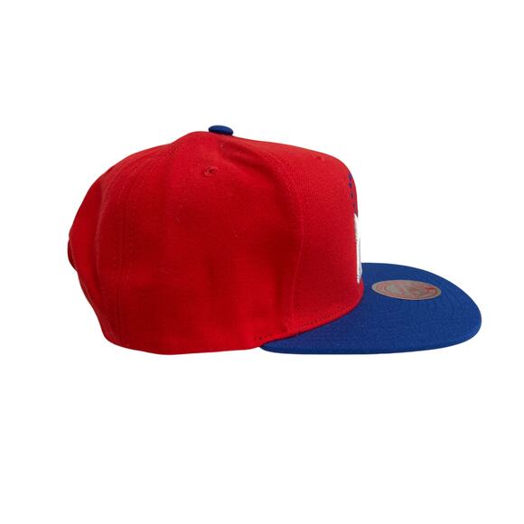 Mitchell & Ness NBA Philadelphia 76ers Embroidered Snapback Hat Red & Royal New - Picture 5 of 7